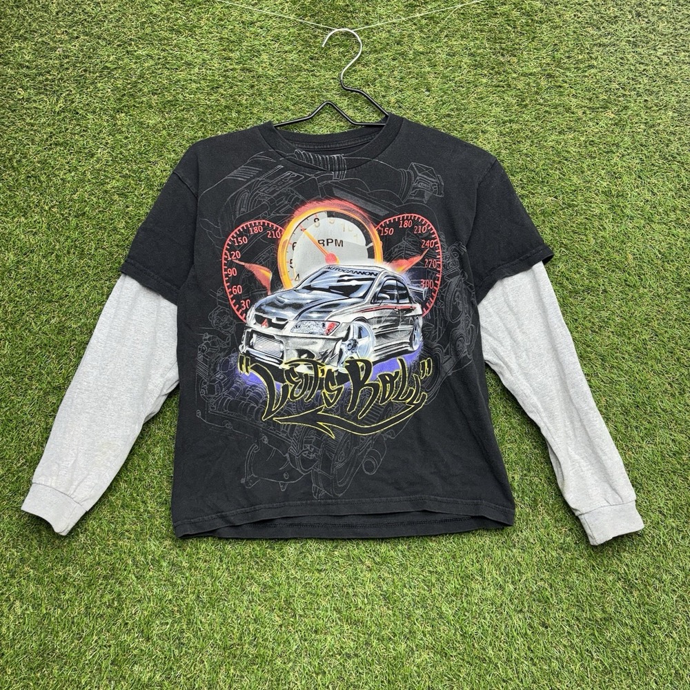 Vintage Y2K Mad Engine Shirt Youth Small Dragon Car Flames Fast & Furious y2k